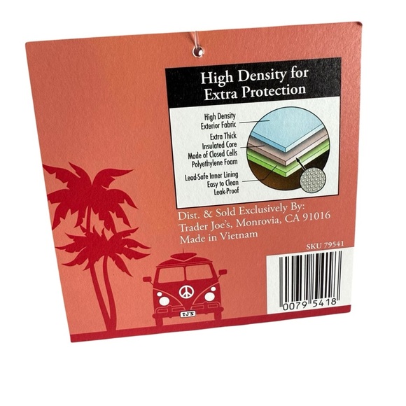 Trader Joe's Large Insulated Peach Grocery Cooler Tote Bag Limited Edition - Picture 3 of 10